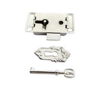 2 Pièces Fermoir de Boîte à Bijoux, Petit Format, Style Antique | Argenté, Motif Exquis, pour Coffret de Mariage et Coffre à Outils, Usage Bureau et Atelier