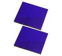 2 Pièces Feuille de Verre Cobalt Bleue pour Analyse Chimique