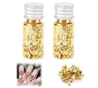 2 Pièces Feuille d'or Papier,Multifonction en Bouteille Décoratif, pour Décoration Artisanat, Vernis à Ongles Maquillage