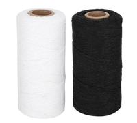 2 Pièces Fil de Tissage, Fil de Chaîne Tissage Carpe Ture Coton Filage 250 mètres Fil de Machine à Broder Fil Épais pour Couture Fil de Tissage pour Métier à Tisser Panier Tissage