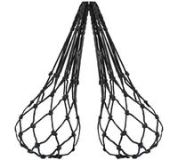 2 Pièces Filet de Nourrissage Suspendu pour Fruits, Nylon Noir | Prévention des Chutes, Usage pour Perroquet et Poules, , Support à Suspendre