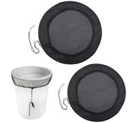 2 Pièces Filet pour Citerne De Pluie, Housse pour Tonneau Réglable de Pluie avec Cordon de Serrage, Housse pour Tonneau de Pluie Ronde, Protection Contre Les Moustiques et Les Feuilles (80cm et 95cm)