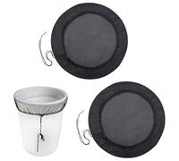 2 Pièces Filet pour Citerne De Pluie, Housse pour Tonneau Réglable de Pluie avec Cordon de Serrage, Housse pour Tonneau de Pluie Ronde, Protection Contre Les Moustiques et Les Feuilles (80 cm)