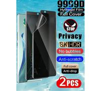 2 pièces Film hydrogel anti-espion doux compatible avec Samsung Galaxy/Compatible avec Xiaomi/Redmi Note 13 14 Pro Pro+/Oppo Reno 10 11 12 13/Realme 10 11 12 13 14/Compatible avec Huawei P30 P40 P50 P