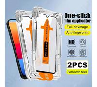 2 pièces Film protecteur d'écran en verre trempé transparent HD 9H, installation sans poussière en un clic, compatible avec Samsung Galaxy S25 S24 Ultra, A55 A26 A36 A56 A16, 16 Pro Max, Honor, Poco/R
