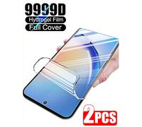 2 pièces Film protecteur d'écran hydrogel Full HD compatible avec Samsung Galaxy/Redmi/Honor/ 17 16 15 Plus 14 Pro Max 13 Pro 12 Mini 11 XR XS X MAX 7 8 6 6S Plus SE2022 SE2020 SE2023, film souple et