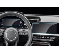 2 Pièces Film Protecteur Écran Voiture pour Audi A3 2021-2025 (navigation + 10.25-inch low-end instrument panel), Anti-Rayures Haute Définition Protection d'écran en Verre Tactile de Navigation