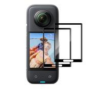 2 Pièces Films de Protection D'Écran Dureté pour Caméra Insta 360 X5 X4 Verre Film Trempé Ultra HD Protection Écran Anti-Rayures Anti-Traces de Doigts Accessoire pour Caméra Insta360 Sans Bulles