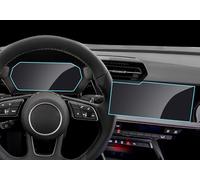 2 Pièces Films de Protection D'écran pour Audi A3 2021-2025 (Navigation+12.3-inch High-End Instrument Panel), Film Protecteur D'écran de Navigation, Film Protecteur pour écran Tactile de Doigts