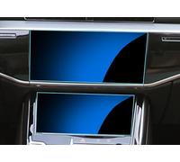 2 Pièces Films de Protection D'écran pour Audi S8 2021-2025 (navigation screen+lower screen air conditioning), Film Protecteur D'écran de Navigation, Film Protecteur pour écran Tactile de Doigts