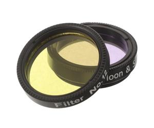 2 Pièces Filtre 1,25 Pouces en Alliage et Plastique | Anneaux Filetés, Bord Moleté, Visser Simple, Jaune Pourpre, pour Lune et Planète Géante