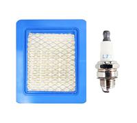 2 Pièces Filtre à Air & Bougie d'Allumage pour Tondeuse avec Moteur Briggs & Stratton Quantum, Remplacement pour 491588, 491588S, BS-399959, 5043K, 30-710, 1904481, Champion RJ19LM, adapté pour moteur