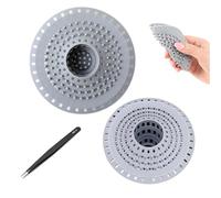2 Pièces Filtre à évier de Cuisine,Passoires de Douche avec Pinces en Acier Inoxydable et Filtre Evier Cuisine - Salle de Bain Accessoire Universel pour Baignoire/Douche/Cuisine