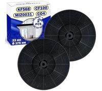2 Pièces Filtre Charbon Hotte Aspirante Ø 175 mm 23 mm avec le Code Original MIZ0031 pour Respekta KF568 pour Bomann CF100 pour Exquisit CO4 pour PKM - MONTERAL