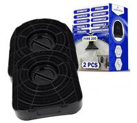 2 Pièces Filtre Charbon Hotte Aspirante Type 200 200x180x48 mm avec le Code Original 484000008577 pour Whirlpool 00488747 pour Bosch 9029793651 pour AEG pour Electrolux - MONTERAL