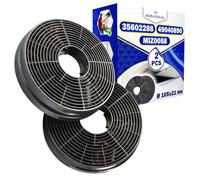 2 Pièces Filtre Charbon pour Hotte Aspirante 105 x 21 mm Type CF130 avec le Code Original 35602288 49040117 49040890 pour Candy pour Hoover MIZ0058 pour Respekta - MONTERAL