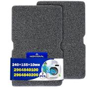 2 Pièces Filtre Seche Linge 240 x 155 x 10 mm avec le Code Original 2964840100 2964840200 pour Beko pour Grundig pour Blomberg pour ElektraBregenz - MONTERAL