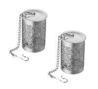 2 PièCes Filtre Theiere Acier Inoxydable Perforation En éVentail ChaîNe Infuseur Thé Facile à Nettoyer Compacte Infuseur à Thé Pour PréParer, Cuisiner Et Infuser Le Thé