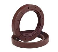 2 pièces FKM TC joint d'huile d'arbre Diamètre de l'arbre 25 mm Diamètre extérieur 42 mm Épaisseur 8 mm Double lèvre recouverte de caoutchouc fluoré avec ressort, FKM 25x42x8mm