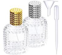 2 pièces flacon de parfum lacon vaporisateur de parfumen forme d'ananas Flacon de parfum en verre Atomiseur Avec entonnoir et compte-gouttes Accessoire de voyage parfait réutilisable et portable（50ml）