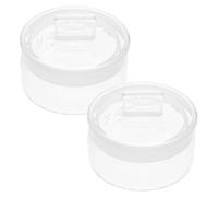 2 Pièces Flacon de Pesée de Laboratoire, Forme Plate Basse | Couvercle Dépoli, Base Élargie et Bouchon Rodé, pour Stockage en Dessiccateur et Mesures Précises