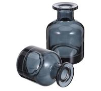 2 Pièces Flacon Diffuseur de Parfum en Verre Bleu 150ml, Cylindrique | Bouteille Vide pour Huiles Essentielles, Ouverture 1,8cm, Style Moderne, Lot de Deux Pièces