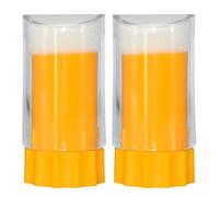 2 Pièces Flacon Marqueur de Reine Apicole en Plastique Jaune | Capture Rapide et Marquage Délicat, Visibilité Jaune Vive, pour Apiculteurs Amateurs et Gestion du Rucher