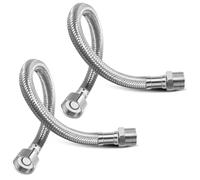 2 Pièces Flexible Sanitaire 30.5cm/31.5cm Tuyaux de Raccordement Flexibles Robinets en Acier Inoxydable à Tressage Serré, Anti-Corrosion et Anti-Éclatement Résistant à la Chaleur pour Robinetterie, WC