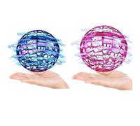 2 Pieces Flying Ball,Mini Drone Flying Boomerang Avec LED Brillant Magique Flying Orb,Flying Spinner Balle Pour Enfants