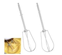 2 Pièces Fouet Batteur, Universel Bâtons œufs Mélangeurs, Remplacement du Fouet en Acier Inoxydable, Fouets Gauche et Droit pour Robot Culinaire (Forme de Poire)