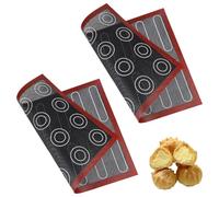 2 Pièces Four Micro-perforés en Silicone, à Double Face, Antiadhésifs, Résistants à la Chaleur et Réutilisables pour Macarons, Soufflés 40 x 30 cm