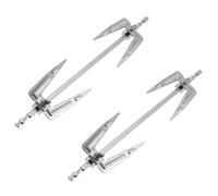 2 Pièces Fourchette Rotative en Acier Inoxydable 25cm