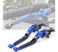 2 Pièces Frein et Embrayage Accessoires Moto pour Honda FORZA350/750 Forza NSS350, Levier De Frein Et d'embrayage De Moto Guidon Levier Moto, Poignées De Guidon Extrémités,A Blue+Black