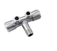 2 pièces G1/2 vanne triangulaire en acier inoxydable une deux sorties Double eau contrôle Angle toilette entrée d'eau interrupteur robinet Pour Cuisine