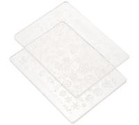 2 Pièces Gabarit à Ongles en Silicone Rose, Motifs 4d | Deux Plaques de Tamponnage, Dessins en Relief Variés, pour Gel et Faux Ongles, Style Salon