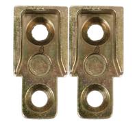 2 Pièces Gâche de Fenêtre, Fermeture Coulissante | Point de Verrouillage en Aluminium, Design Clip-on, Finition Polie Dorée, pour Châssis Déformés