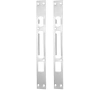 2 Pièces Gâche de Porte en Acier Inoxydable Argenté | Remplace la Plaque Existante, Fixation Simple, Finition Non Écaillée, pour Entrée et Hôtel