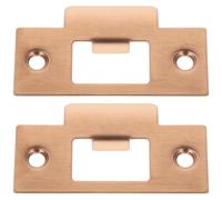 2 Pièces Gâche Portillon en Acier Inoxydable, Kit de Réparation | Plaque de Remplissage pour Trou de Porte, Cache-verrou, Plaques de Pte, Serrure, Verrou de Pte