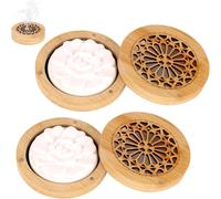 2 Pièces Galet Diffuseur Huile Essentielle, Pierre Parfumée Pour Huiles Essentielles, Diffuseurs D'huiles Essentielles Avec Pierre Parfumée, Avec Boîte À Encens En Bois, Pour Salon, Chambre