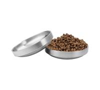 2 Pièces Gamelle Chat INOX, Gamelle pour Chat, Gamelle Chat Plat, Gamelle pour Chat, Gamelles en Acier Inoxydable 304, Résistant aux Chutes et Facile à Nettoyer, pour Chat Chiots Lapins