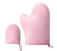 2 Pièces Gant Autobronzant,Autobronzants Applicateur Self Tan Mitt Sunless Gloves Applicator,Self Tanning Mitt Gant Autobronzant,pour Autobronzant Gelule, Huile Bronzante, Creme -Rose