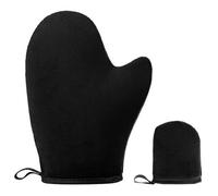 2 Pièces Gant Autobronzant, Double Face Gant Autobronzant Visage et Corps pour Autobronzant Gelule, Huile Bronzante, Creme Autobronzante (Noir)