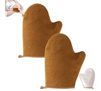 2 Pièces Gants Autobronzant Corps Et Visage, Applicateur De Gants Autobronzant,Flocage Traitement SPA De Bronzage Selfs Tan Mitt Sunless Glove Applicator Réutilisable Pour Huile Bronzante Creme Lotion