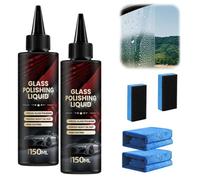 2 Pièces Glass Polishing Liquid,Glass Scratch Remover,Spray Anti Rayure Verre Liquide,Car Compound Windshield Oil Film Remover,Car Oil Film Remover, Eliminates Coatings,Waxes,Oils and More