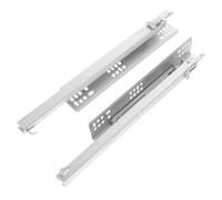 2 Pièces Glissières de Tiroir de Commode à Montage Inférieur | Fermeture et Ouverture Silencieuses, Équilibre Renforcé, Verrouillage du Rail, Finition Argentée Antirouille