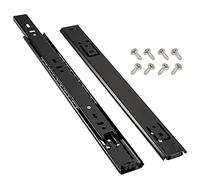 2 Pièces Glissières De Tiroir en Métal, Rail Coulissant 20cm-50cm, Coulisses À Billes, Étirement en Deux Parties, Fixation par Vis, Pousser Et Tirer en Douceur, Charge 50kg, Facile À Installer