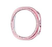 2 Pièces Glitter Diamant Coque Compatible avec Samsung Galaxy Watch 8 44mm, Coque PC Résistante aux Chocs et aux Rayures, Bling Protecteur Étui Housse pour Galaxy Watch 8 40mm (Rose, 40MM)
