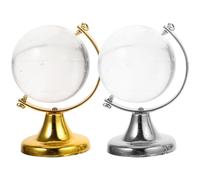 2 Pièces Globe Décoratif en Verre, Sphère Transparente