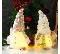 2 Pièces GNOME De Noel Lumineux,Noël en Peluche Gnomes,Décoration De Noël Nain,Lutin De Noel Decoration GNOME,Decoration Cheminée,GNOME Scandinave Suédoise Père Noël Christmas Décoration,Cadeaux (A)