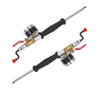 2 Pièces Gonfleur de Pneus, Poignée à Levier en Fer | Connexion Rapide, Embout Robuste pour Valves, Usage Atelier et Assistance Routière, Manuel Fiable